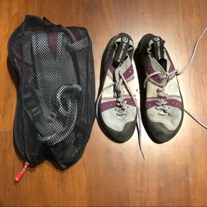 Scarpa Climbing Shoes and Mammut Harness